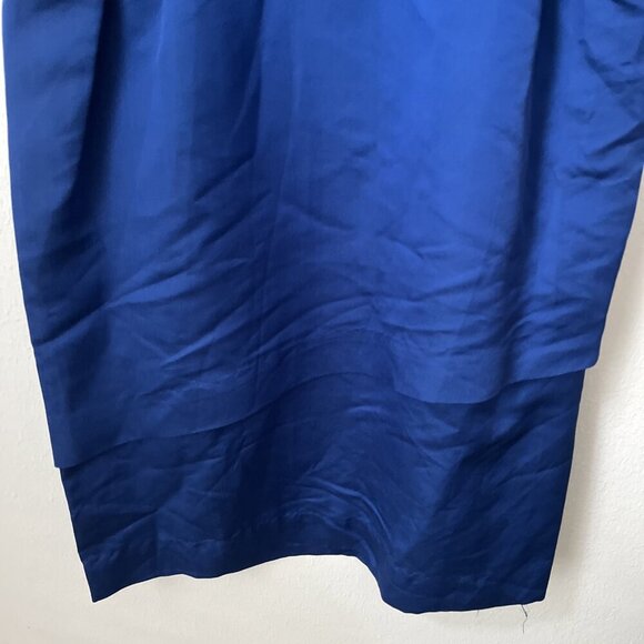 Vtg Miss Brooks New York royal blue 50s midcentury dress knee length‎ M/L - Picture 6 of 7